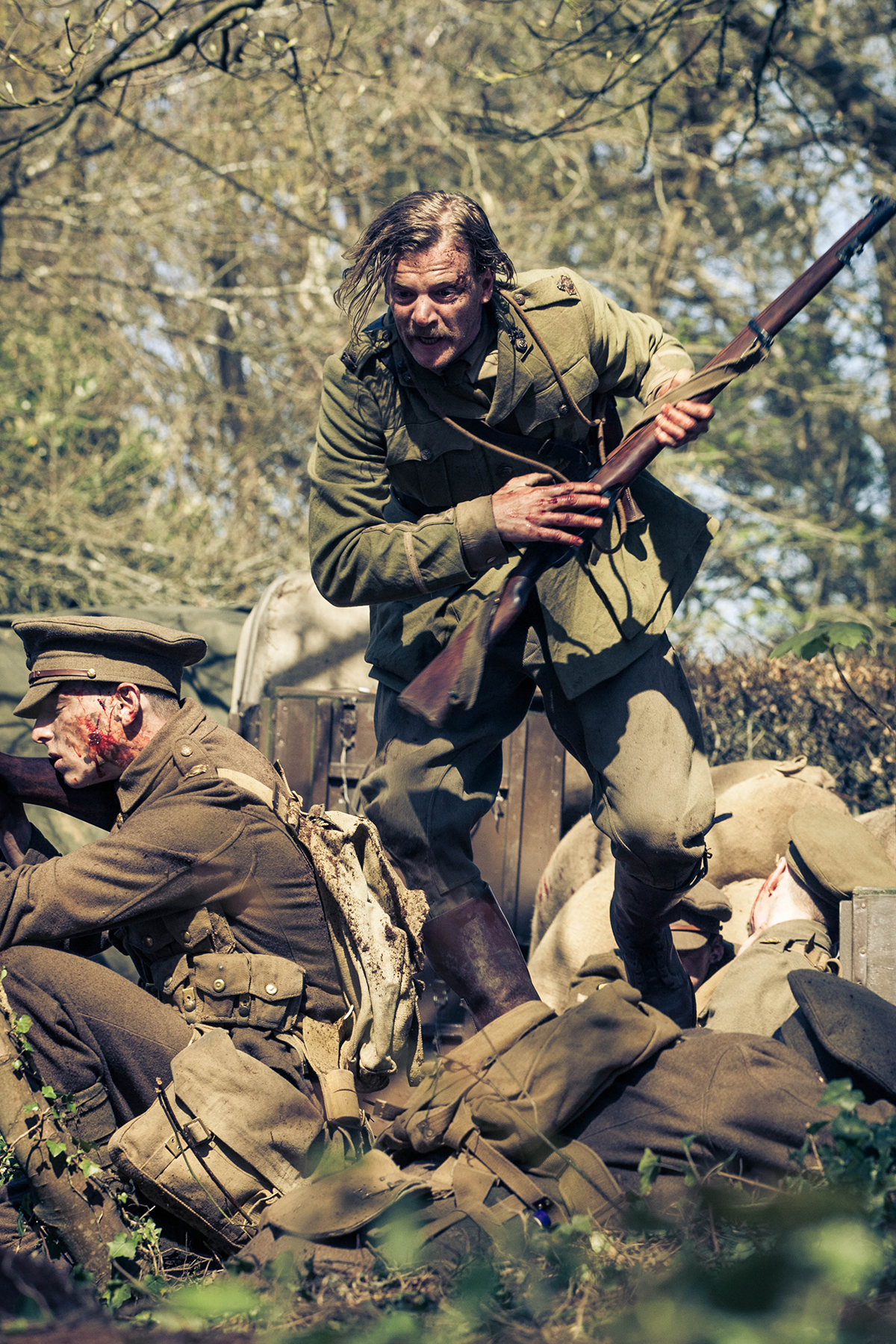 Picture Shows: Australian Lieutenant Fred Steele (JEFFERSON HALL) at the defence of Nimy Bridge