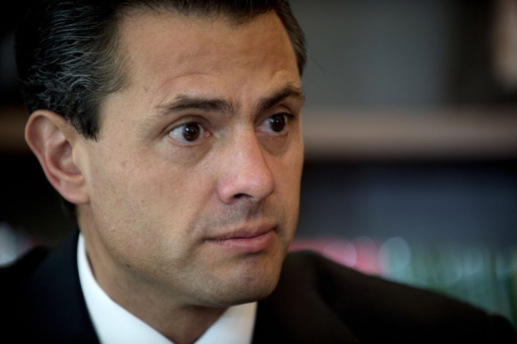 The Mexican presidential candidate for the Institutional Revolutionary Party (PRI), Enrique Pena Nieto listens to a question during a meeting with the international press in Mexico City on July 2, 2012. Pena Nieto, the new face of the party that governed Mexico for seven decades, won Sunday's presidential election, according to first official results by the independent Federal Electoral Institute (IFE). AFP PHOTO/Yuri CORTEZ        (Photo credit should read YURI CORTEZ/AFP/GettyImages)