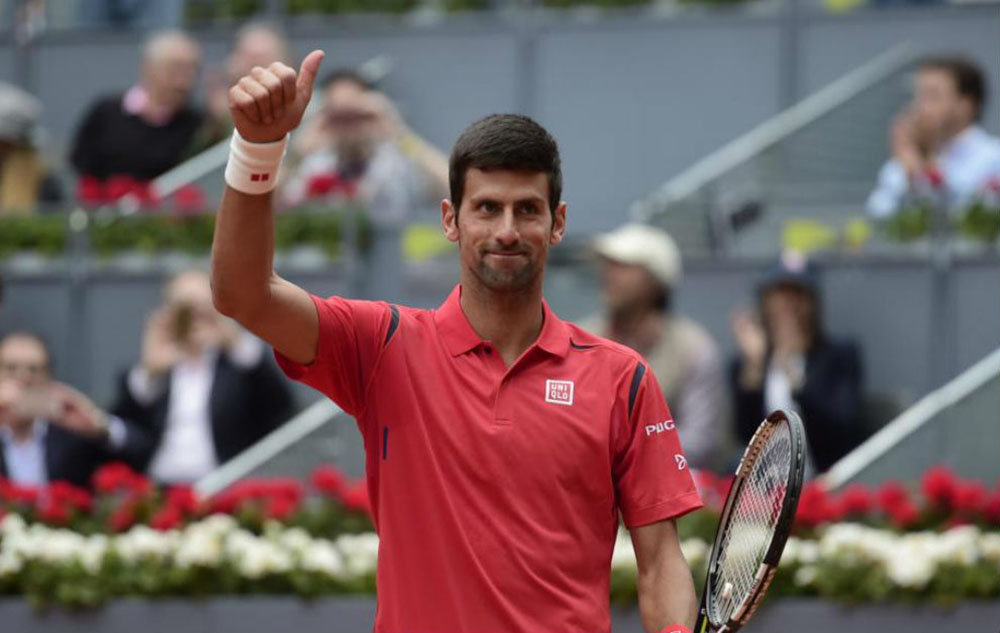 En Madrid, Djokovic; enfrentará a Nishikori