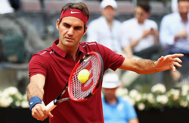 Federer debutó sin problemas y  avanza en Roma