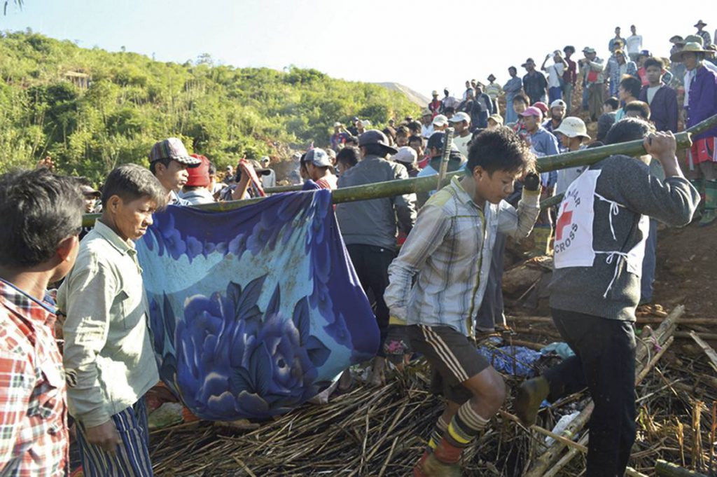 Otro deslizamiento en Myanmar, 12 muertos y 50 heridos
