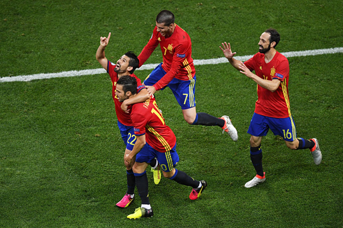 Eurocopa 2016: Primer tiempo, España domina 2-0