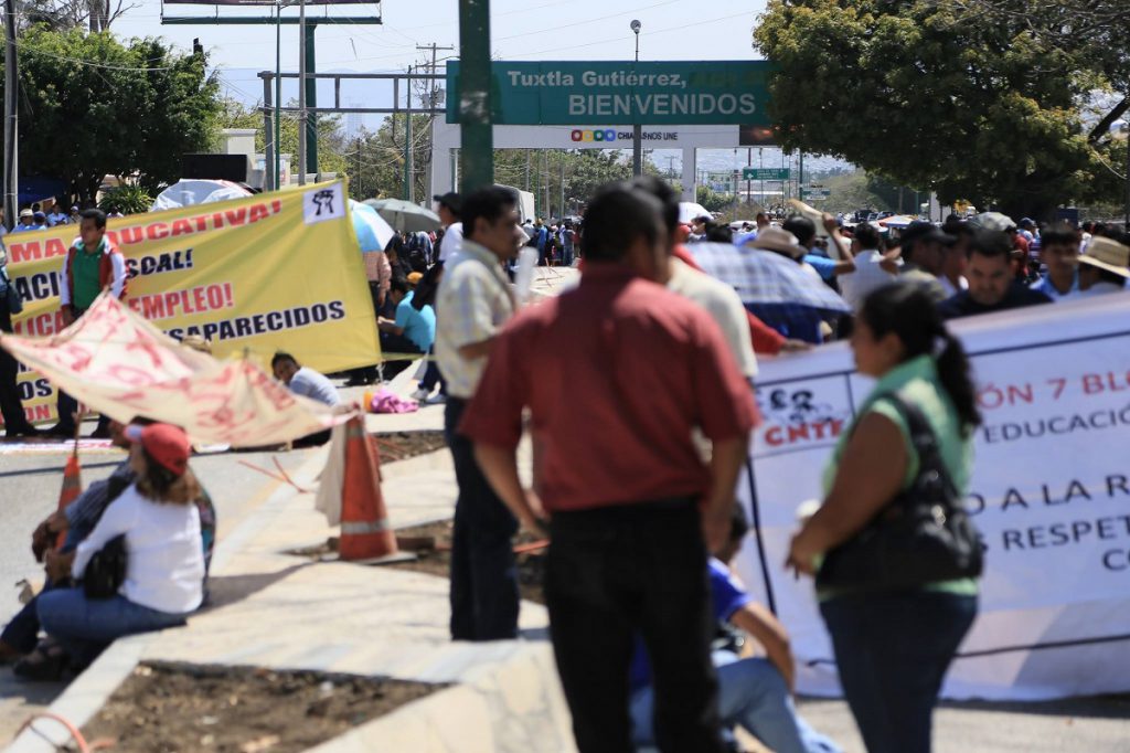 CNTE levanta bloqueos en Chiapas