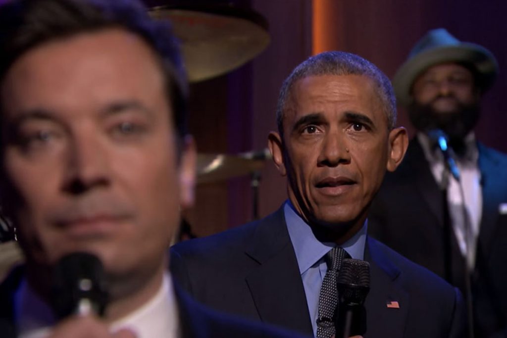 (video) Barack Obama cantó junto a Jimmy Fallon