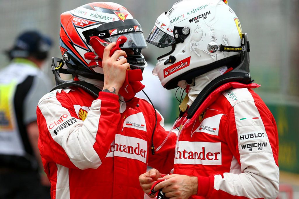 Vettel y Raikkonen con Ferrari en 2017