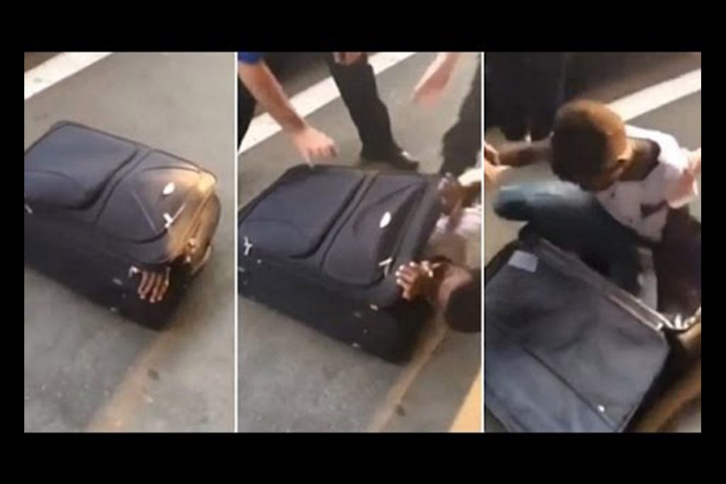 (video) ¡El colmo! un hombre intentó ingresar a Suiza dentro de una maleta
