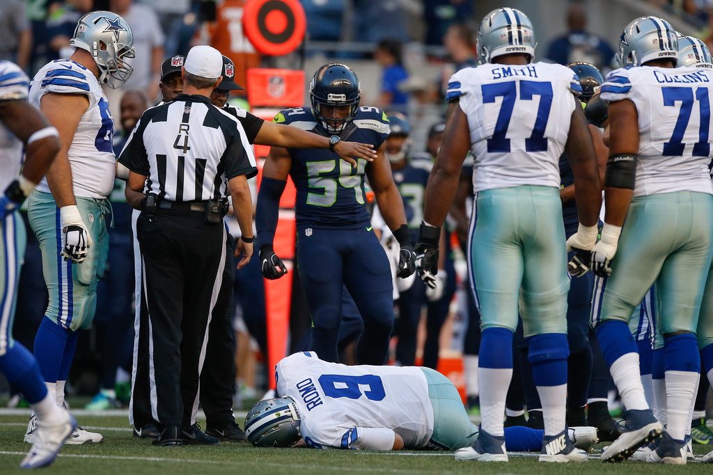 (video) NFL: Romo «al hule» por fractura en espalda