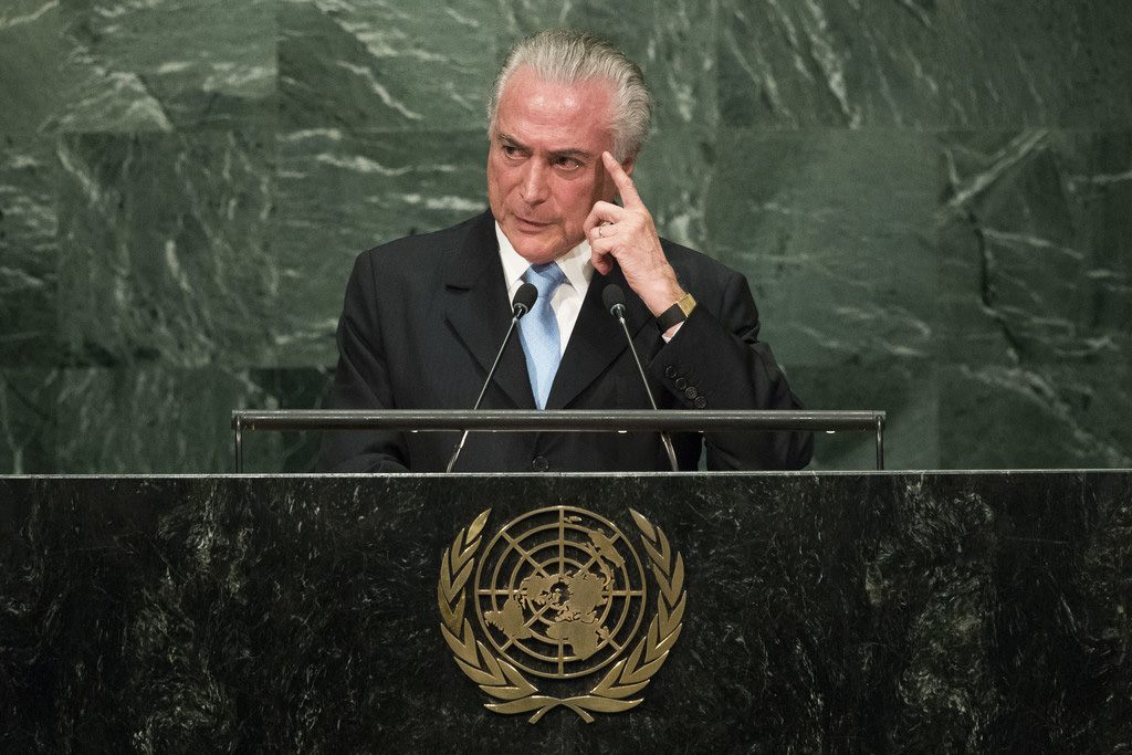 Justifica presidente Temer ante ONU proceso de destitución de Dilma Rousseff