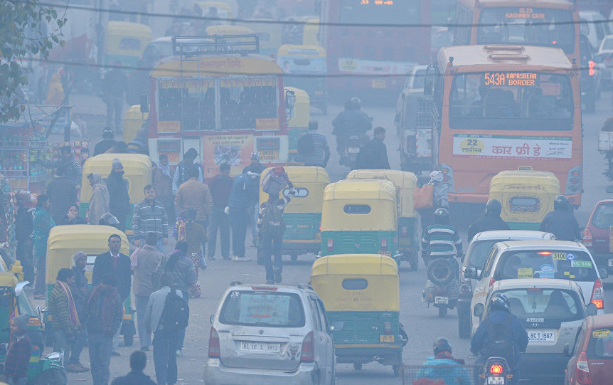Altos índices de contaminación paralizan la capital india