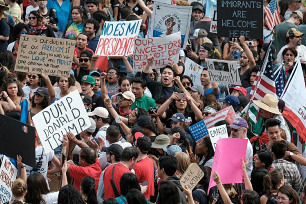 Protestas contra Trump en Los Ángeles