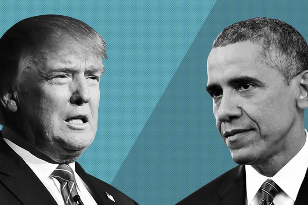 Obama y Trump en la Casa Blanca