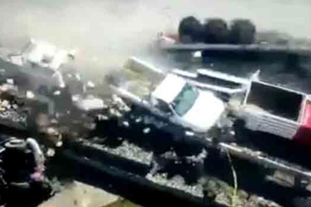 (video) Doble accidente en la México-Toluca