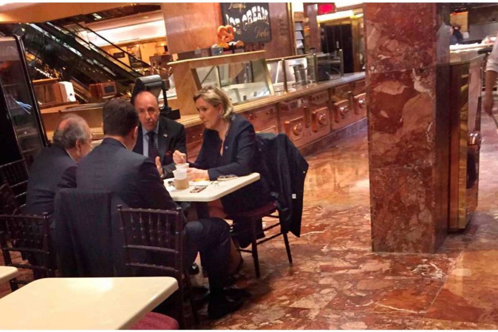Marine Le Pen en la Torre Trump, ¿para tomar café?