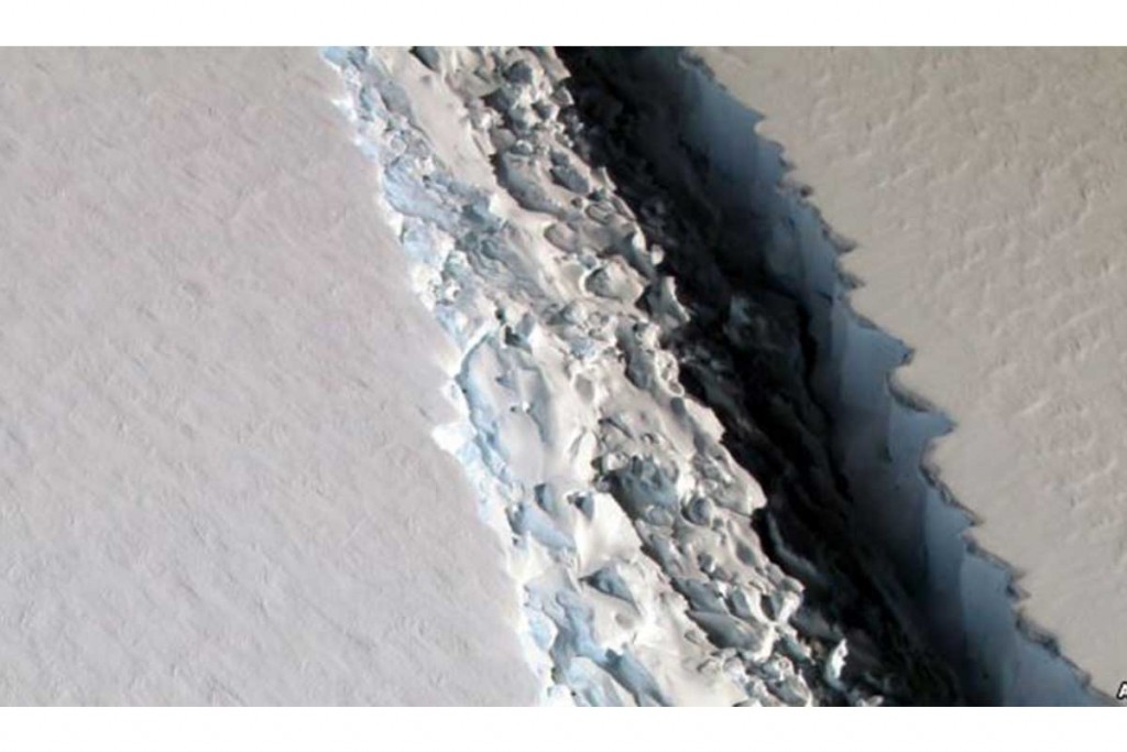 Gigantesco iceberg puede separarse de la Antártida