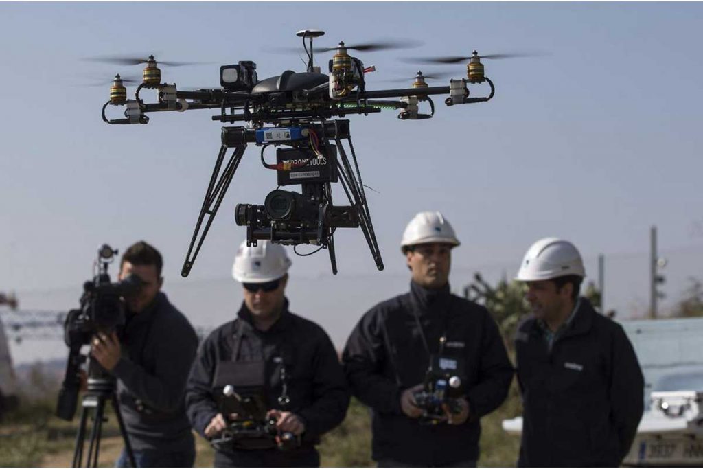 Uso de drones para proteger a trabajadores de AES Corp.