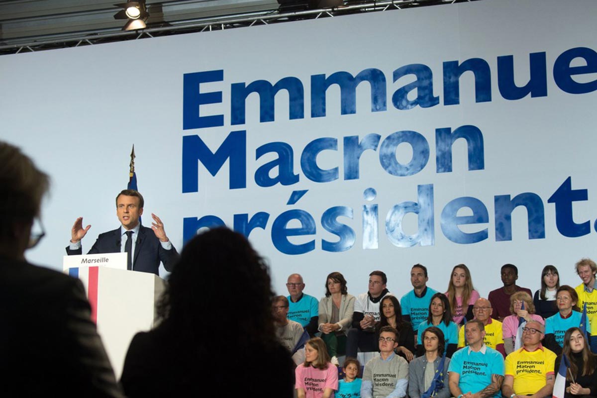 Emmanuel Macron, pinta para presidente francés