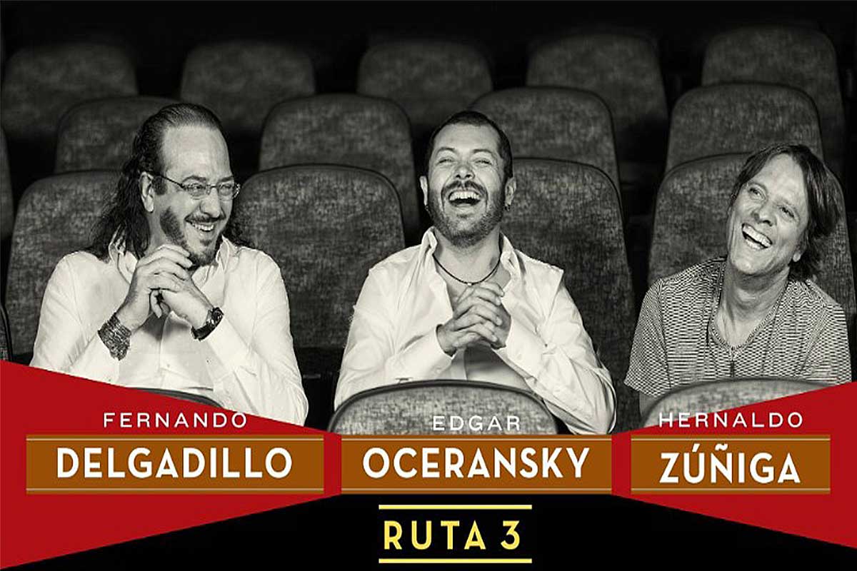 Delgadillo, Oceransky y Zuñiga juntos en la gira Ruta 3