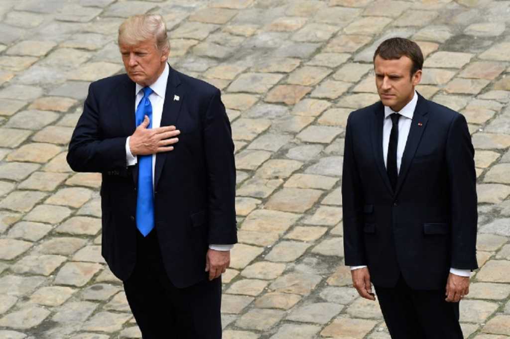 Trump encabeza el desfile militar por el Día Nacional de Francia