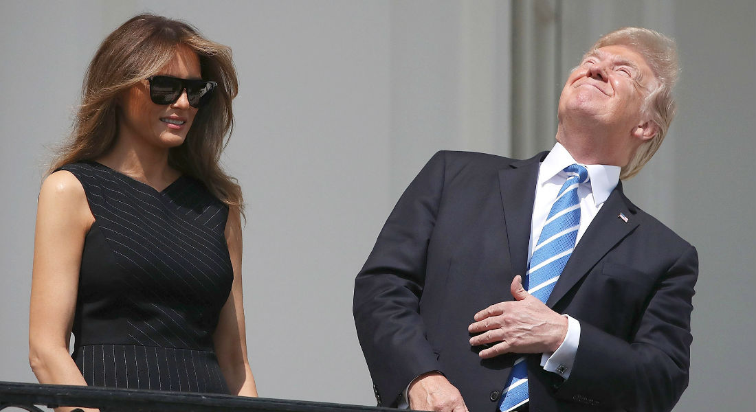 Trump «apreció» el eclipse