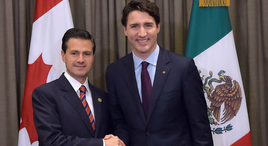 Peña dio así la bienvenida a Trudeau