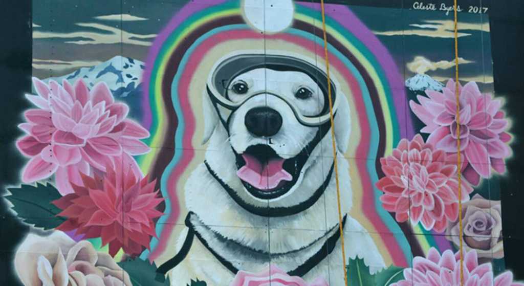 La perrita Frida ya tiene su propio mural en CDMX