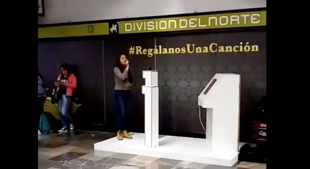 Instalan karaoke en Metro División del Norte