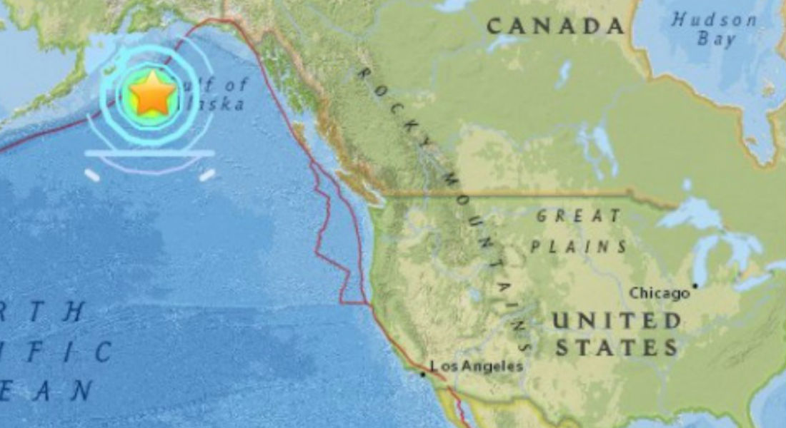 Se registra terremoto de 8.2 grados en Alaska; activan alerta de tsunami
