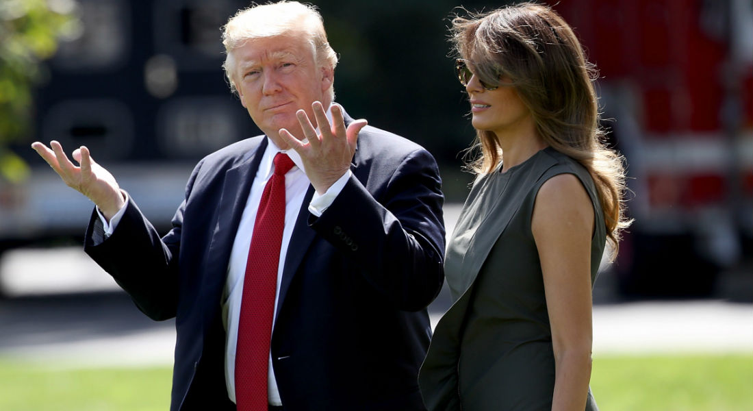 Desmienten rompimiento entre Trump y Melania