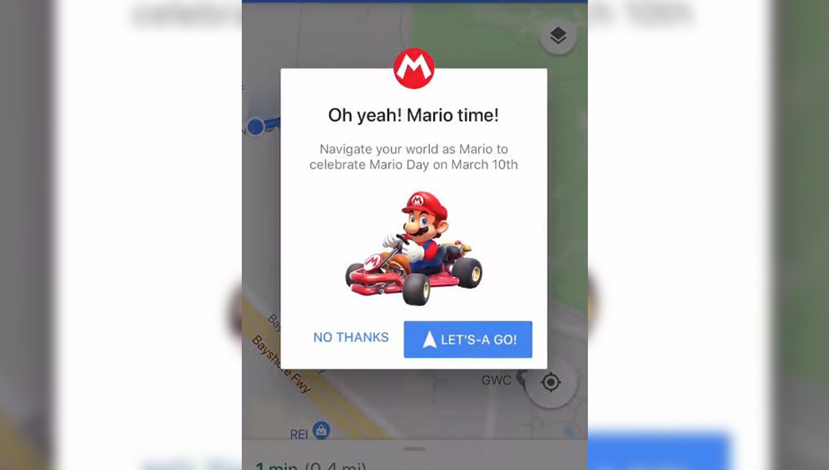 Mario Bros acompañará a usuarios de Google Maps en sus viajes