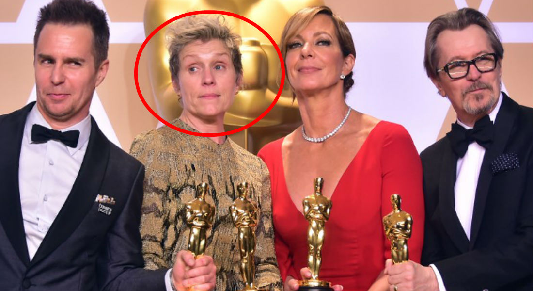 Roban el Oscar de mejor actriz a Frances McDormand
