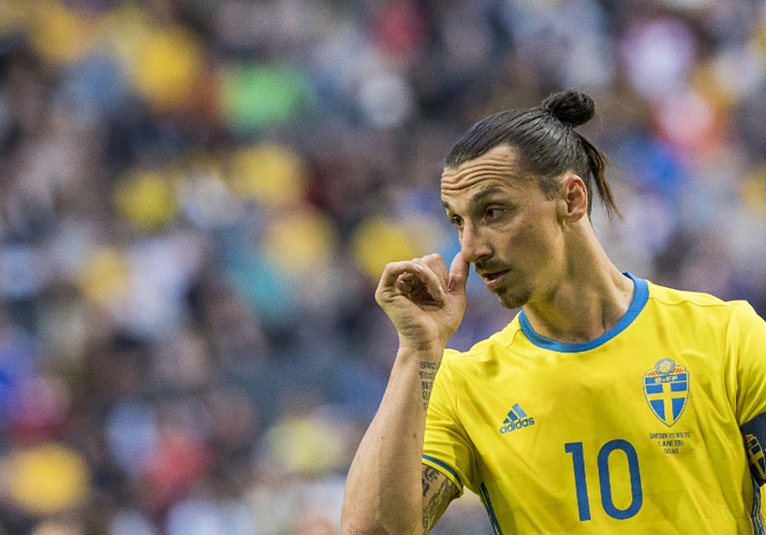El delantero de Suecia, Zlatan Ibrahimovic no jugará el Mundial