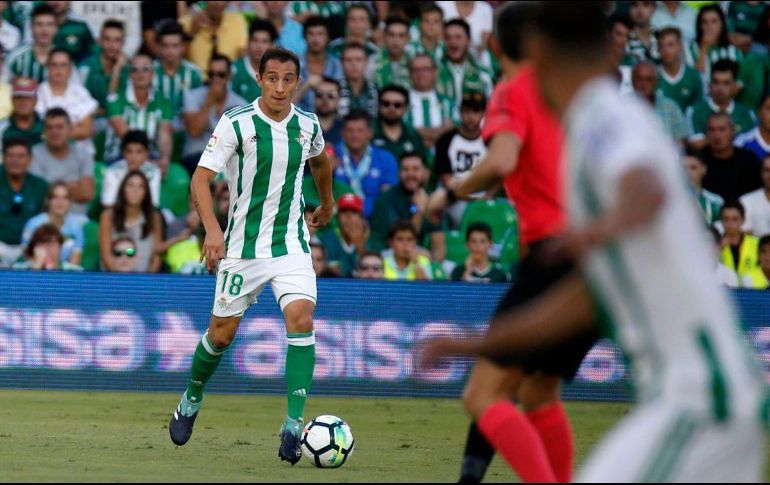 Andrés Guardado causa baja por lesión en el Real Betis