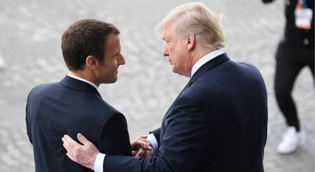 Árbol que plantaron Trump y Macron en señal de amistad se murió