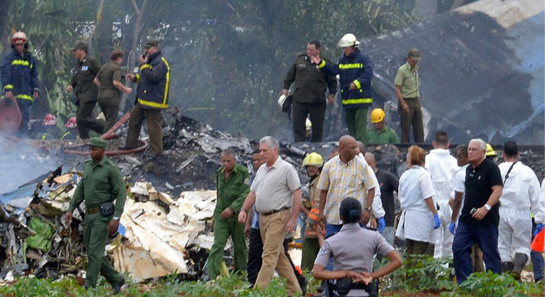 Primeras imágenes del accidente en La Habana