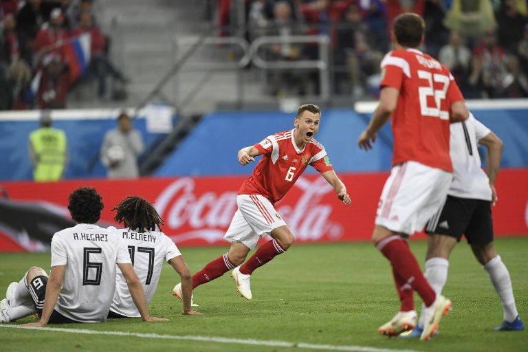 Rusia vence a Egipto 3-1 y está a nada de los octavos. ¡Aquí los goles!