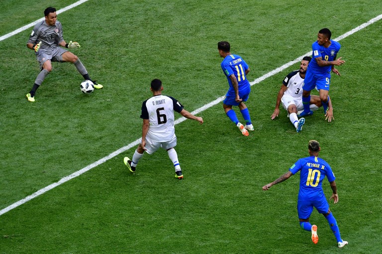 Con 2 goles fuera de tiempo Brasil elimina a Costa Rica en el Mundial