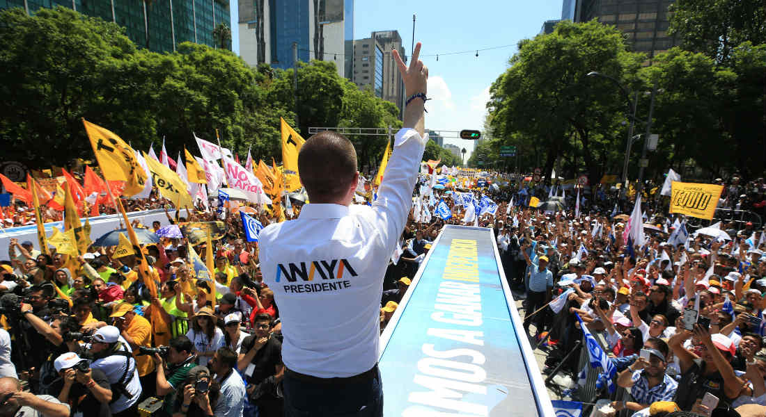 Anaya cierra campaña ante 150.000 personas en el Ángel de la Independencia