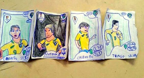 ¡Cosita! Niño dibujó a mano su álbum Panini del Mundial de Rusia 2018