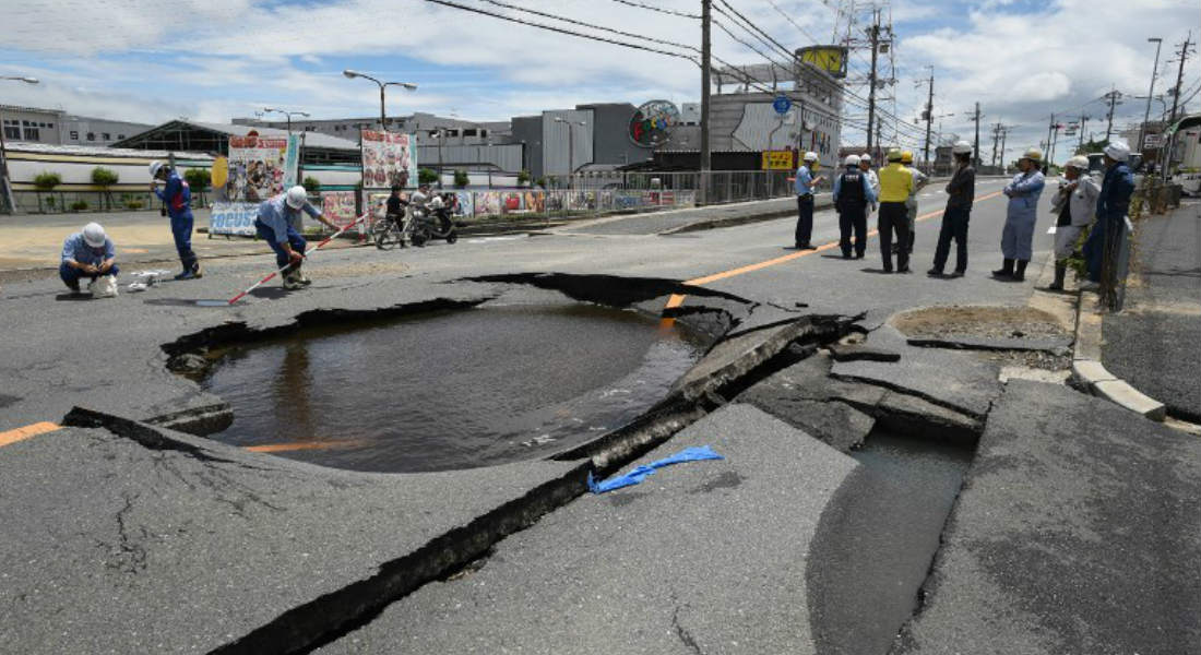 Osaka está sin agua y gas por el terremoto