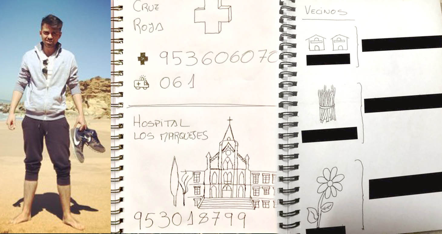 Joven hizo agenda telefónica con dibujitos para su abuela que no sabe leer