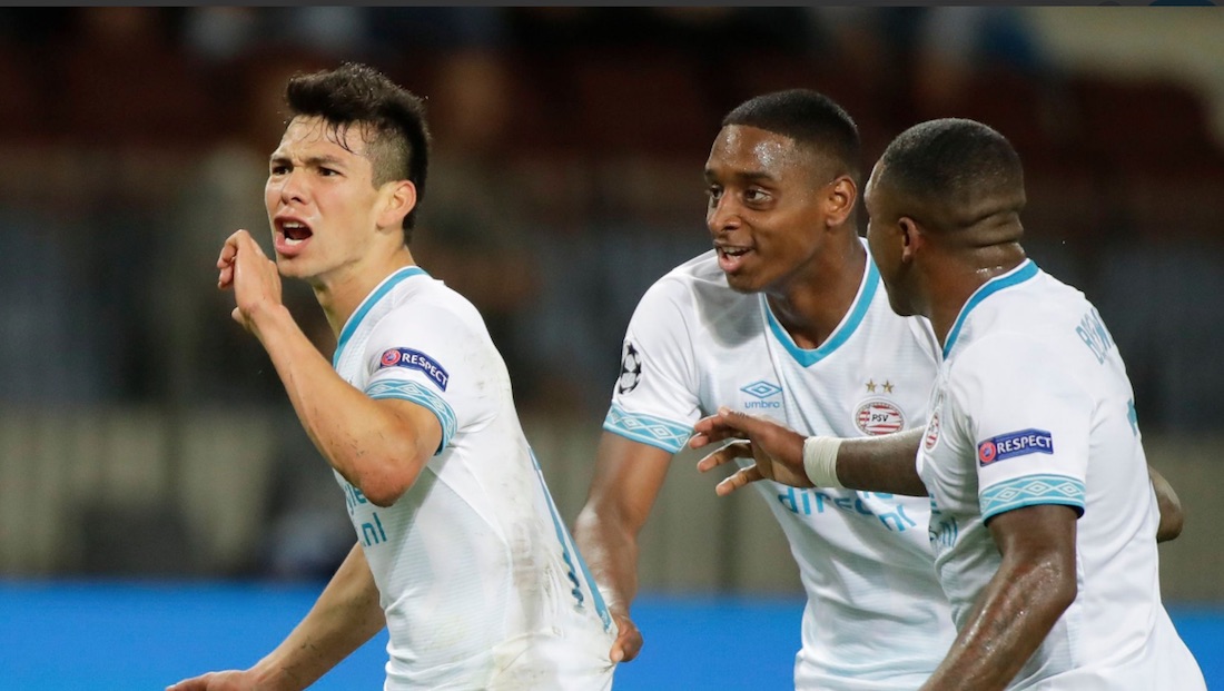 Diabólico gol del ‘Chucky’ Lozano pone al PSV cerca de la Champions