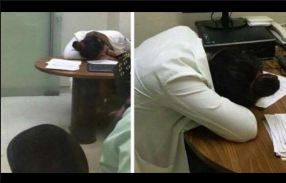 Cachan a practicante dormida en Urgencias del IMSS y la exhiben en Facebook