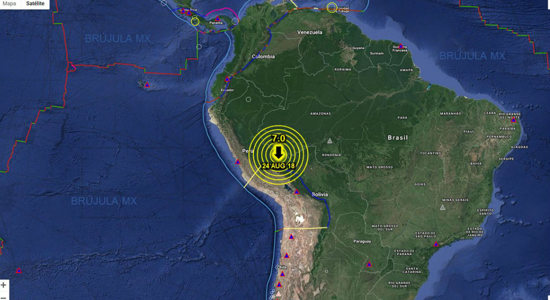 Fuerte terremoto de 7.1 grados sacude Perú