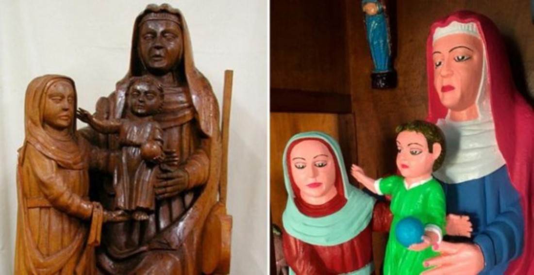 Mujer «restaura» esculturas del siglo XV y el resultado es fatal