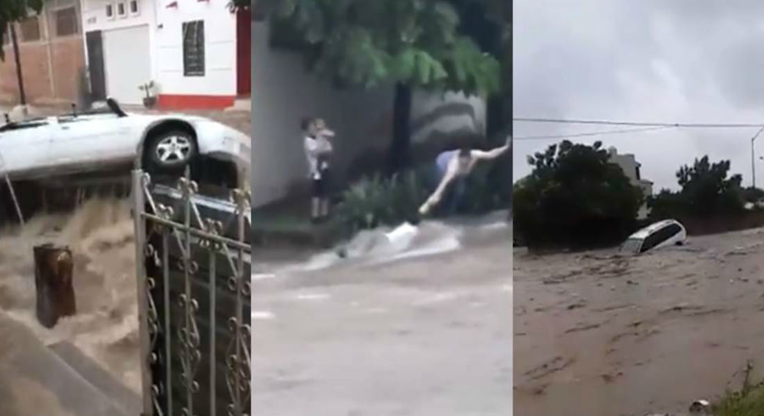 VIDEO: Así de fuertes y destructivas fueron las lluvias en Sinaloa