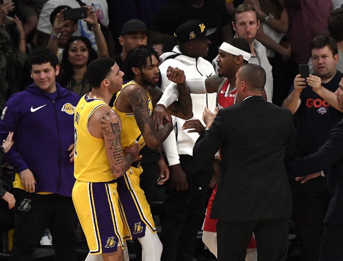 Pelea entre Lakers y Rocket deja tres suspendidos en la NBA