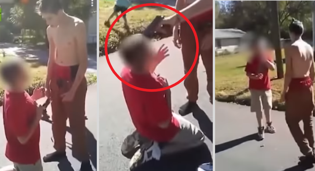 VIDEO: A punta de pistola adolescentes obligan a un chico a besar sus pies