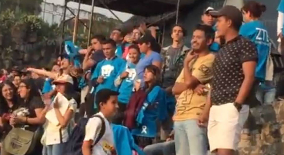 Aficionados del Pumas gritan «Águilas hondureñas” a equipo del América