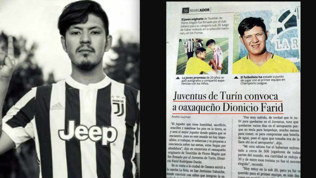 Oaxaqueño mentiroso: Durante años fingió jugar en la Juventus