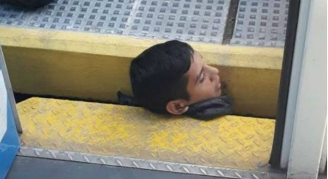 VIDEO: Joven queda atrapado entre el Metro y el suelo